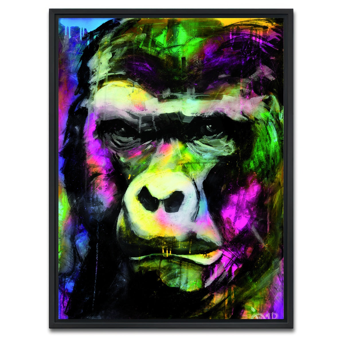 AUTO-MOCKUP WHITE | Primate 1 | 1 Piece | Black Framed Canvas | group=3x4