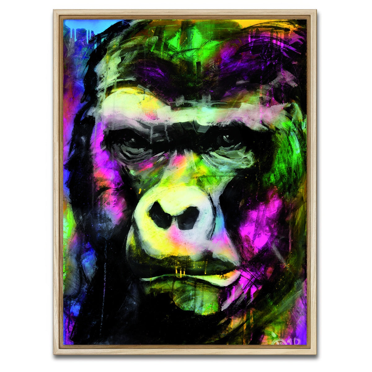 AUTO-MOCKUP WHITE | Primate 1 | 1 Piece | Natural Framed Canvas | group=3x4