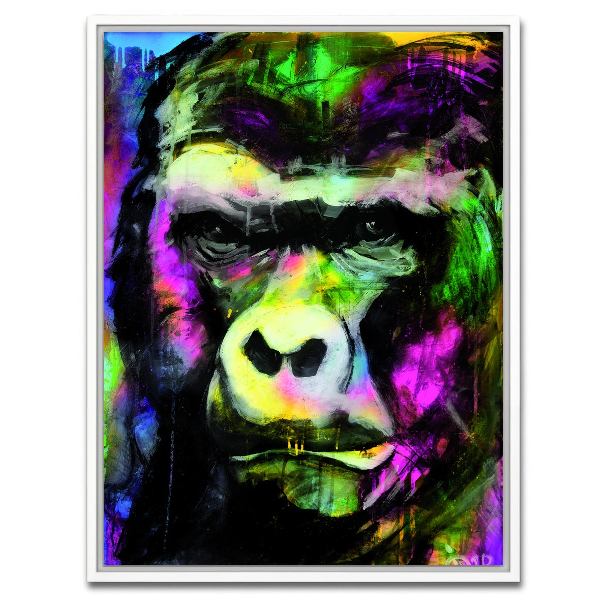 AUTO-MOCKUP WHITE | Primate 1 | 1 Piece | White Framed Canvas | group=3x4