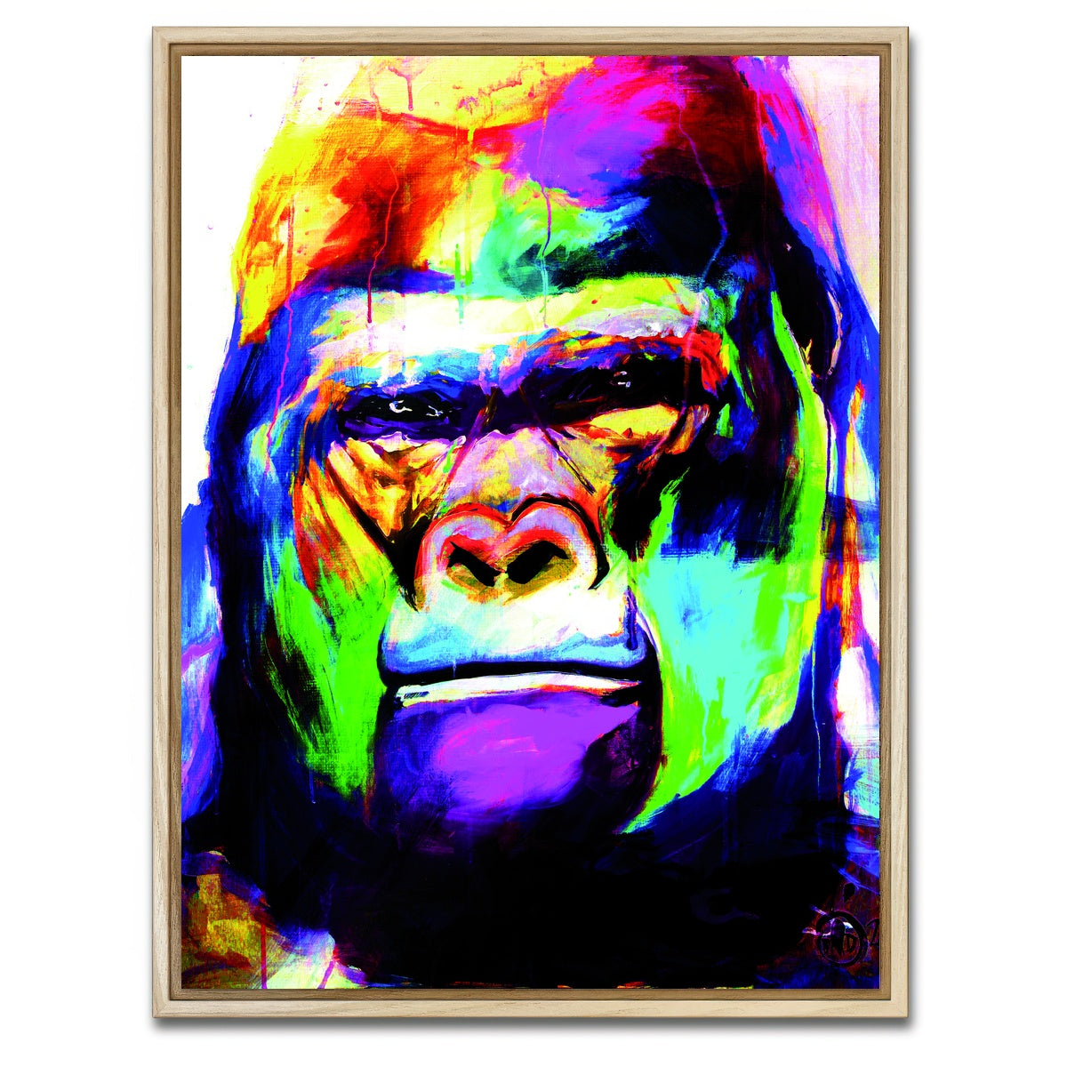 AUTO-MOCKUP WHITE | Primate 2 | 1 Piece | Natural Framed Canvas | group=3x4