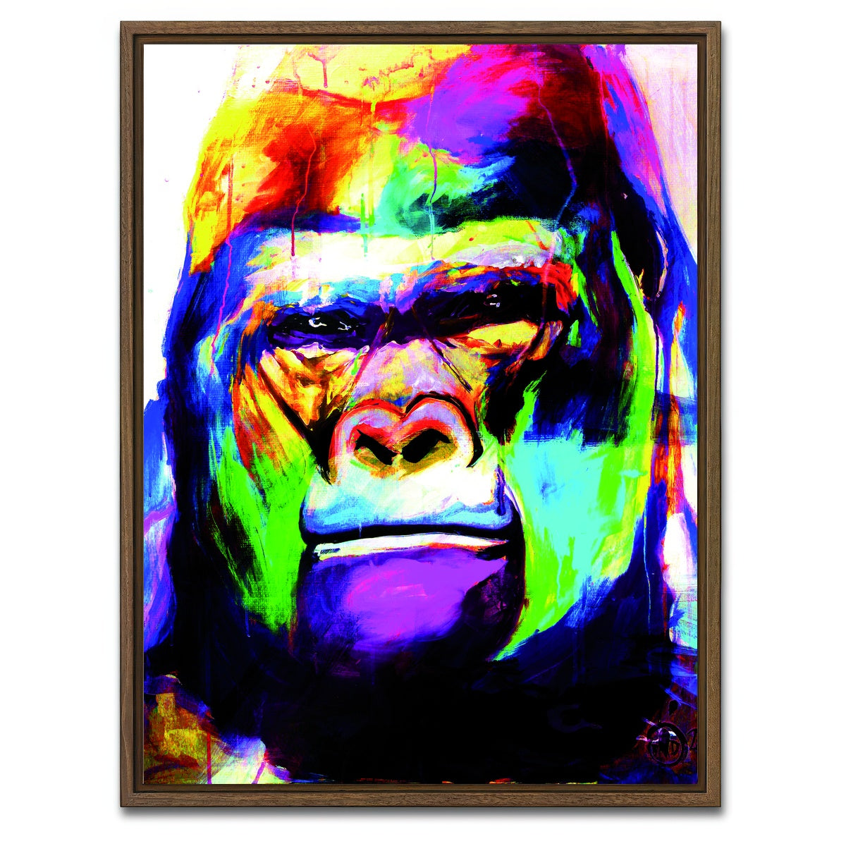 AUTO-MOCKUP WHITE | Primate 2 | 1 Piece | Walnut Framed Canvas | group=3x4