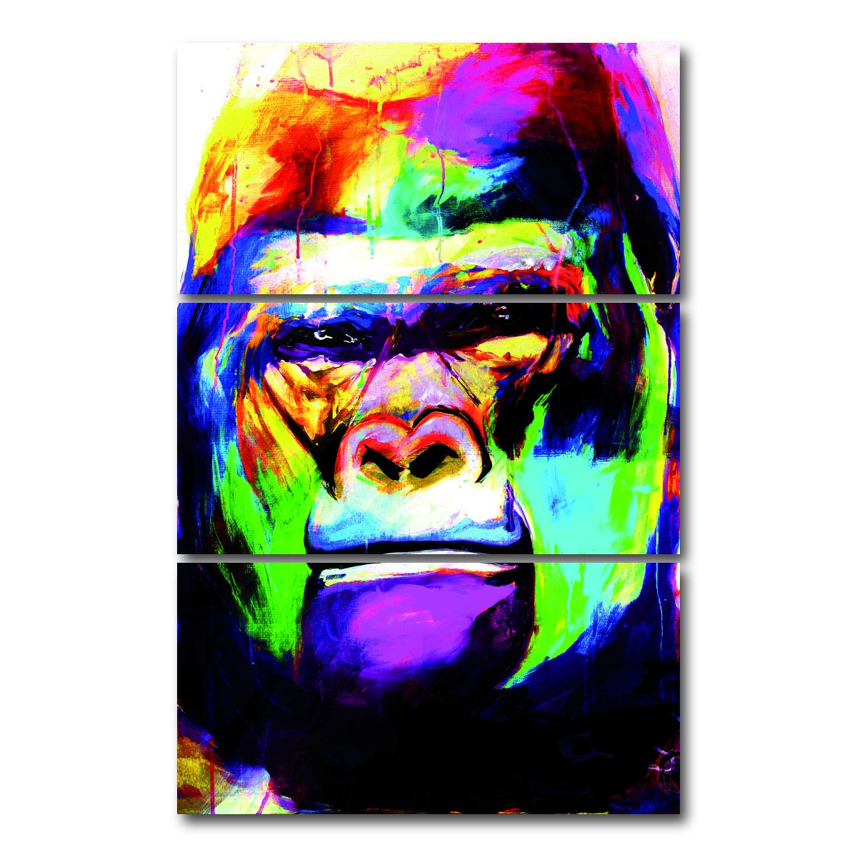 AUTO-MOCKUP WHITE | Primate 2 | 3 Piece | Gallery Wrap Canvas | group=12x24_stacked