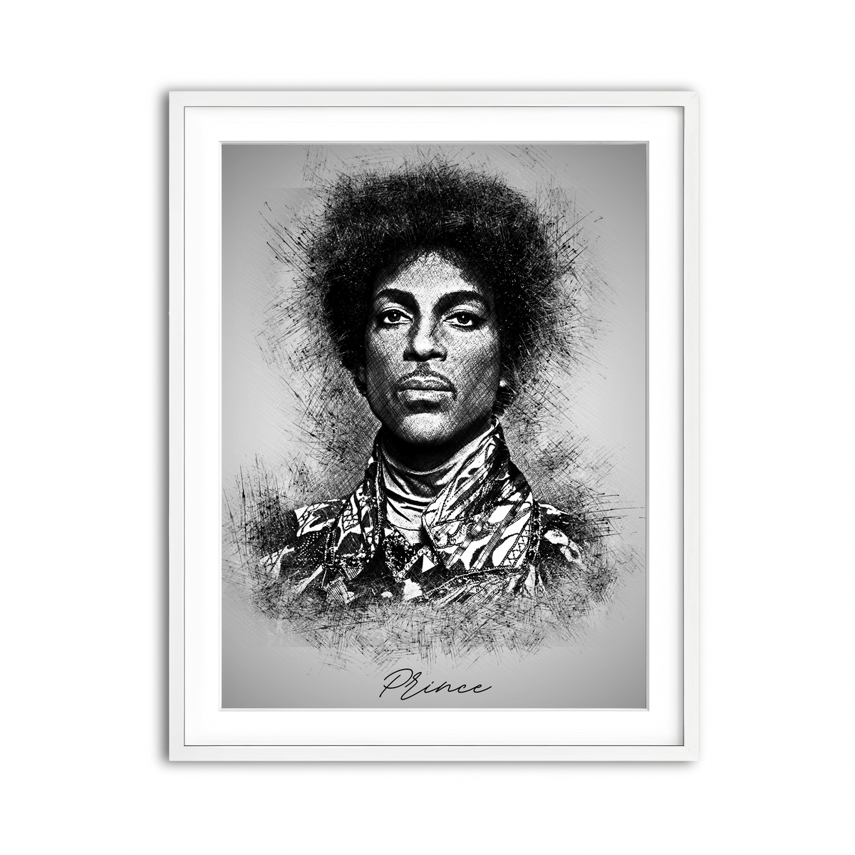 Framed Print 3x4 White