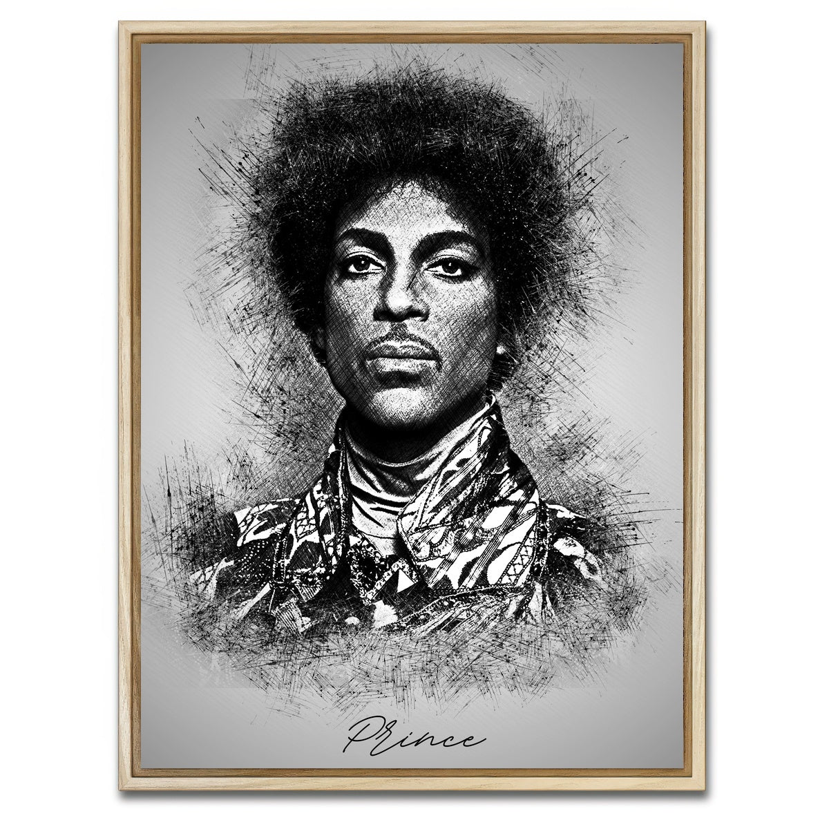 AUTO-MOCKUP WHITE | Prince Sketch | 1 Piece | Natural Framed Canvas | group=3x4