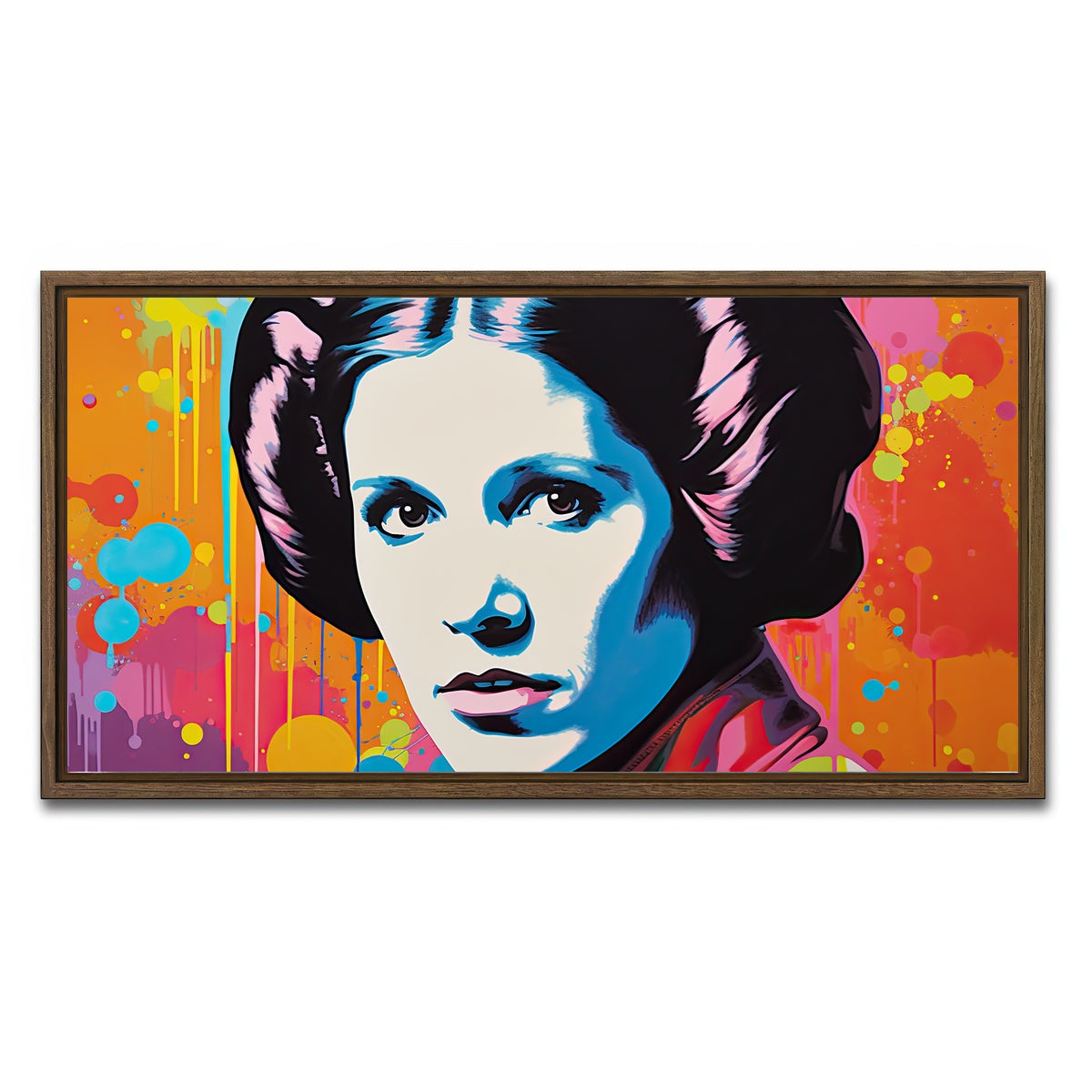 AUTO-MOCKUP WHITE | Princess Leia Colors | 1 Piece | Walnut Framed Canvas | group=2x1
