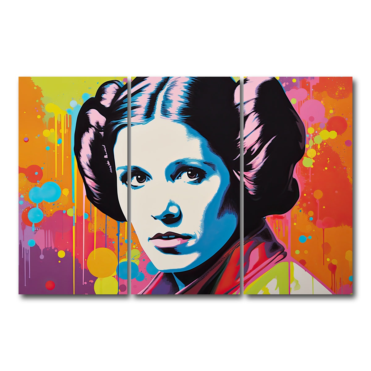 AUTO-MOCKUP WHITE | Princess Leia Colors | 3 Piece | Gallery Wrap Canvas | group=12x24