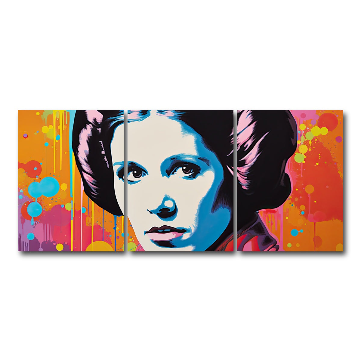 AUTO-MOCKUP WHITE | Princess Leia Colors | 3 Piece | Gallery Wrap Canvas | group=18x24