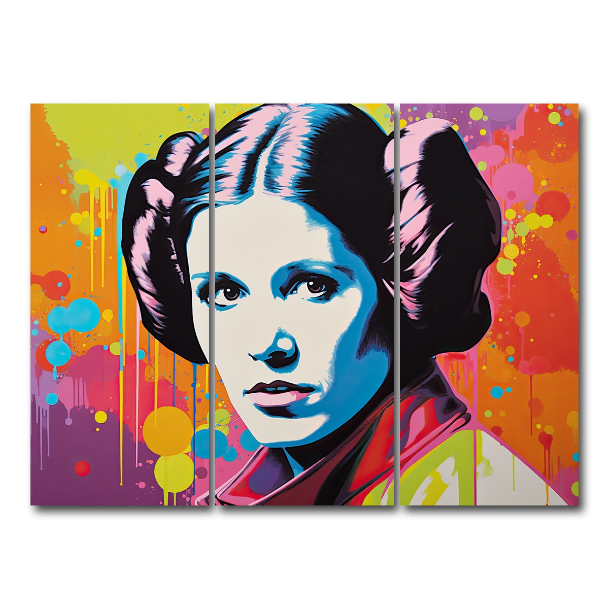 AUTO-MOCKUP WHITE | Princess Leia Colors | 3 Piece | Gallery Wrap Canvas | group=8x18