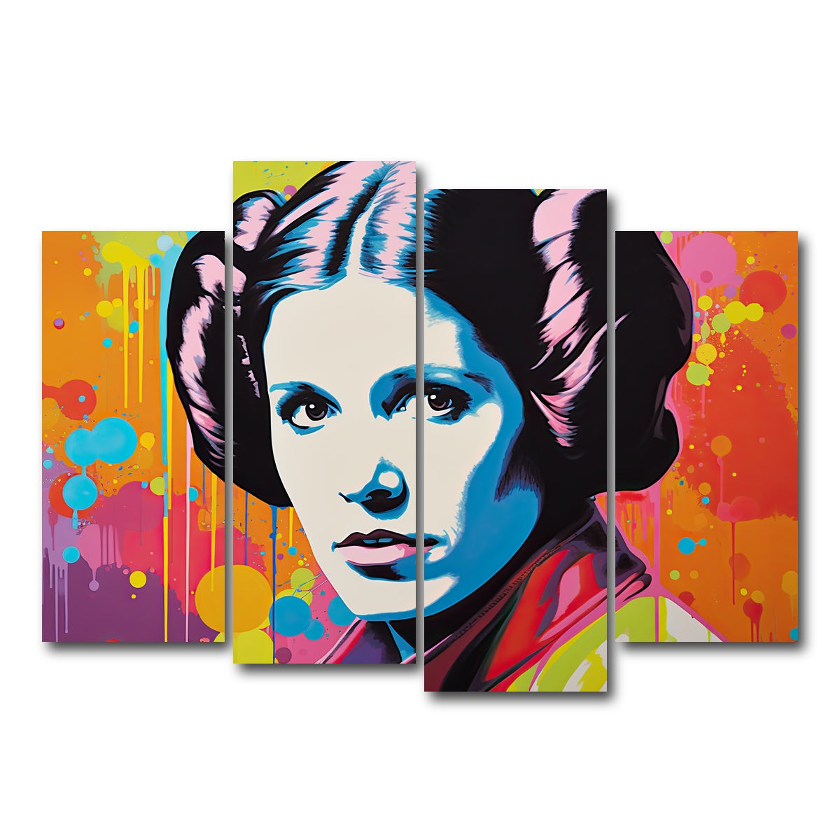AUTO-MOCKUP WHITE | Princess Leia Colors | 4 Piece | Gallery Wrap Canvas | group=4_normal