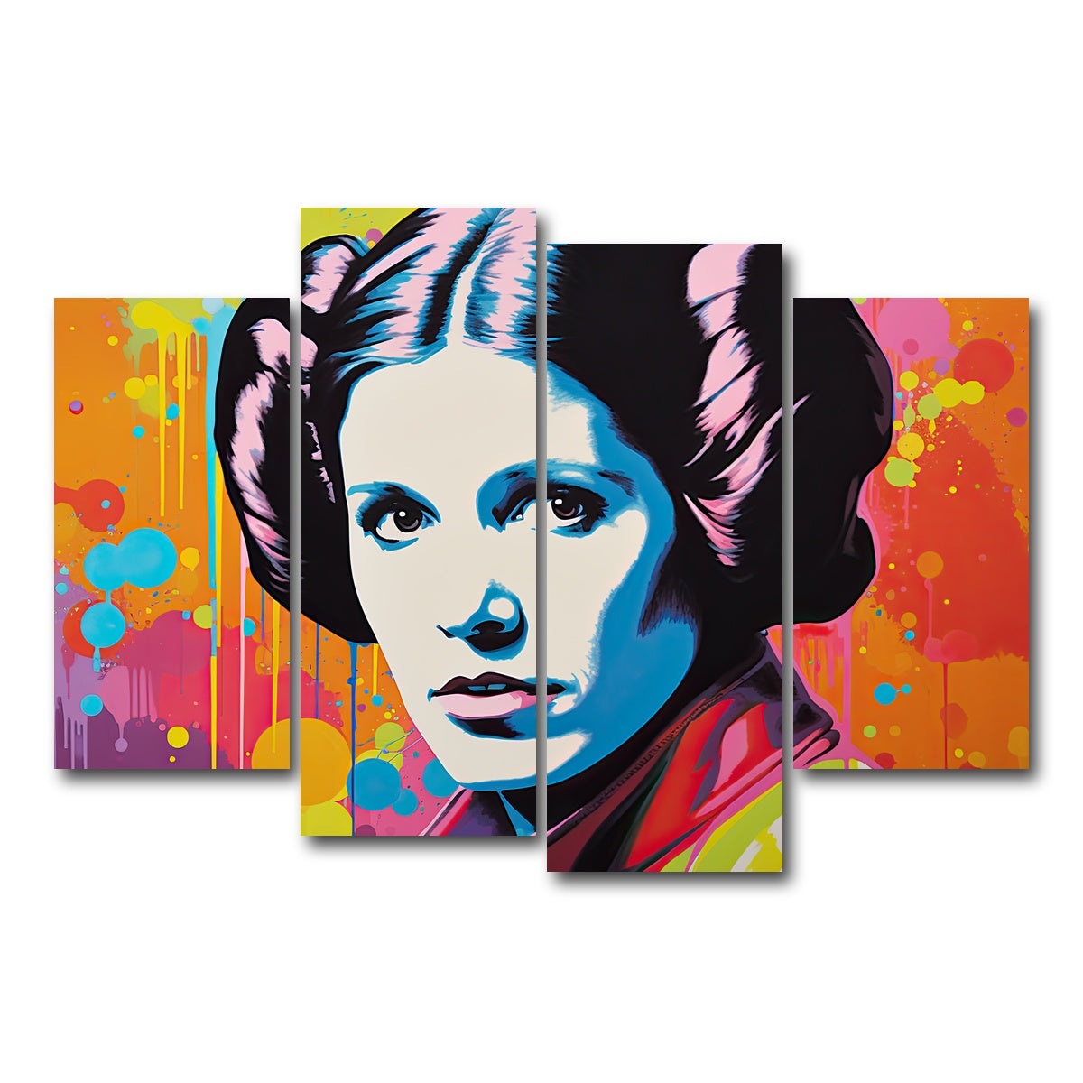 AUTO-MOCKUP WHITE | Princess Leia Colors | 4 Piece | Gallery Wrap Canvas | group=4_short