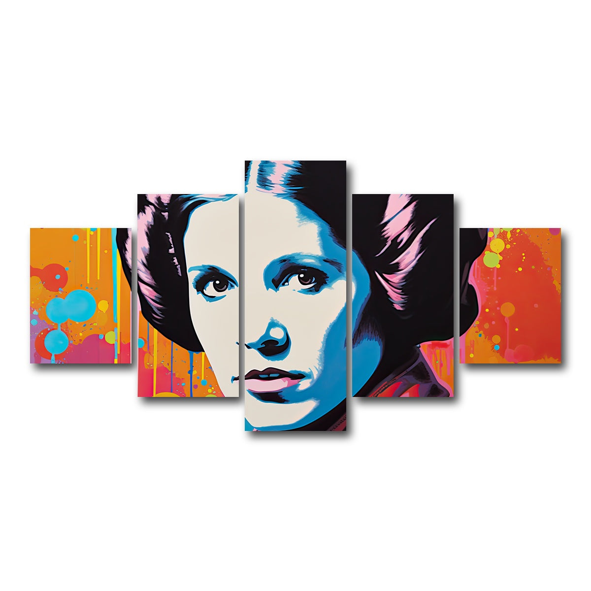 AUTO-MOCKUP WHITE | Princess Leia Colors | 5 Piece | Gallery Wrap Canvas | group=5_short