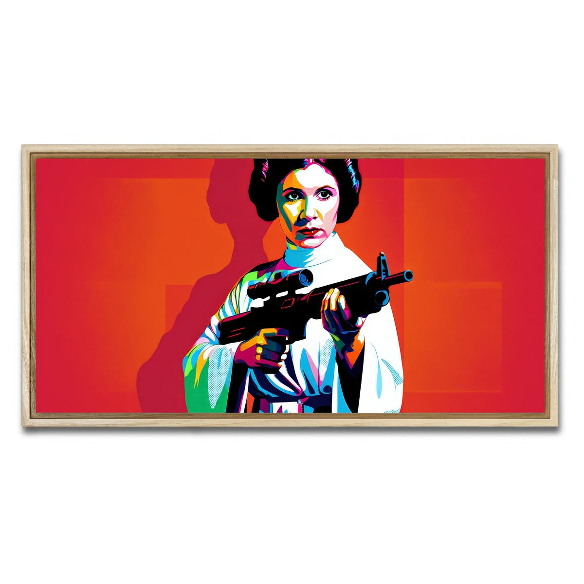 AUTO-MOCKUP WHITE | Princess Leia Red | 1 Piece | Natural Framed Canvas | group=2x1