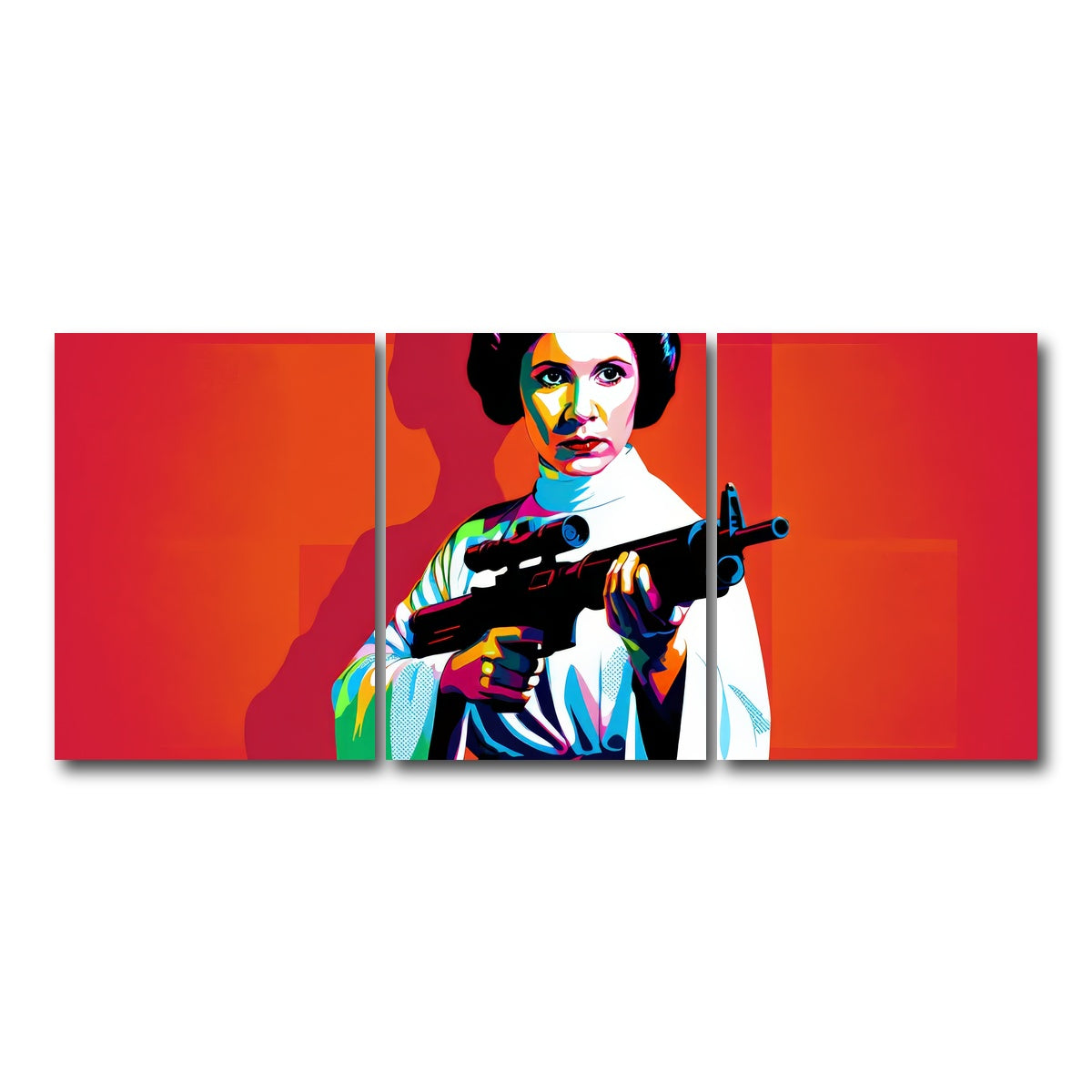AUTO-MOCKUP WHITE | Princess Leia Red | 3 Piece | Gallery Wrap Canvas | group=18x24