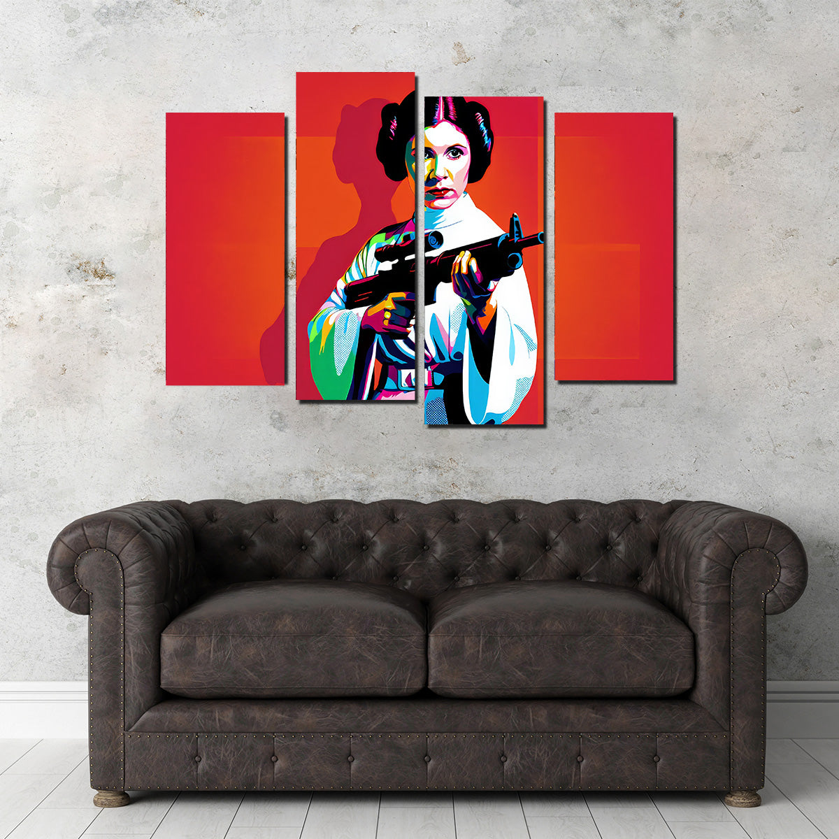 Princess Leia Red Wall Art