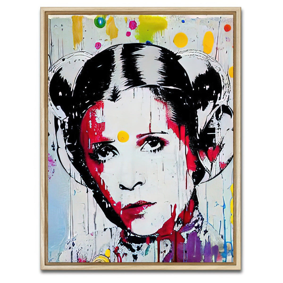 AUTO-MOCKUP WHITE | Princess Leia | 1 Piece | Natural Framed Canvas | group=3x4