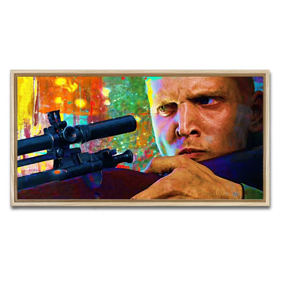 AUTO-MOCKUP WHITE | Private Jackson - Saving Private Ryan | 1 Piece | Natural Framed Canvas | group=2x1