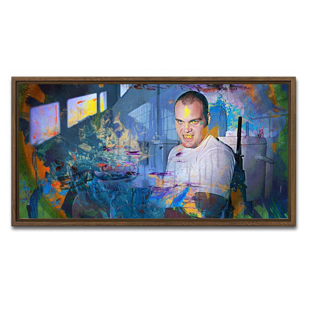 AUTO-MOCKUP WHITE | Private Pyle - Full Metal Jacket | 1 Piece | Walnut Framed Canvas | group=2x1