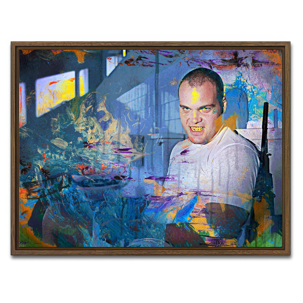 AUTO-MOCKUP WHITE | Private Pyle - Full Metal Jacket | 1 Piece | Walnut Framed Canvas | group=4x3