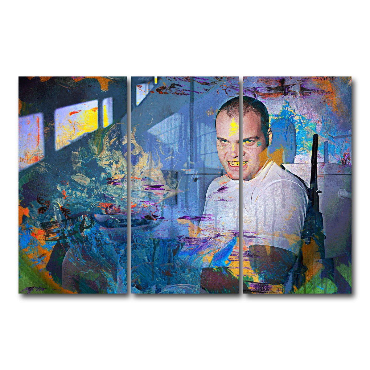 AUTO-MOCKUP WHITE | Private Pyle - Full Metal Jacket | 3 Piece | Gallery Wrap Canvas | group=12x24