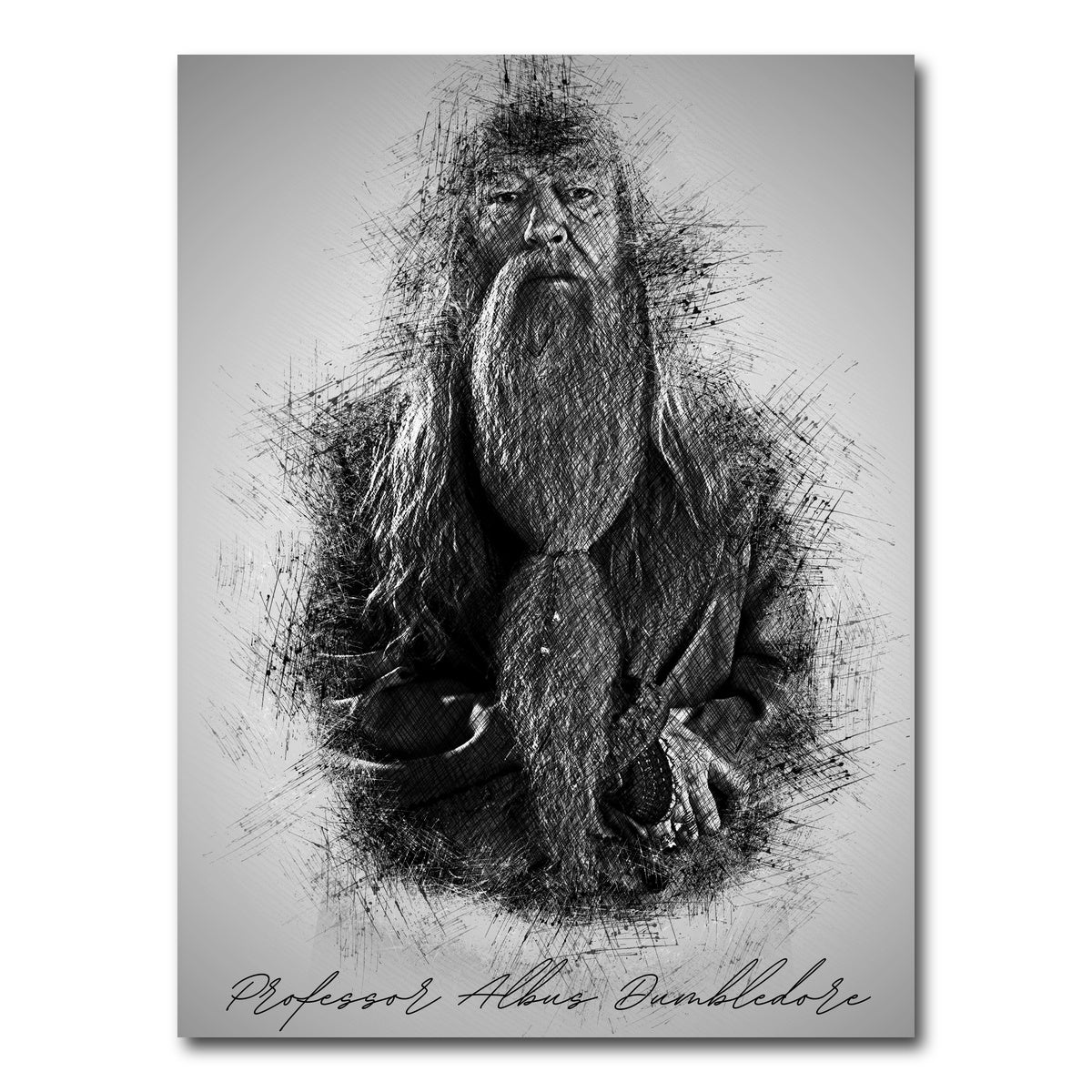 AUTO-MOCKUP WHITE | Professor Albus Dumbledore | 1 Piece | Gallery Wrap Canvas | group=3x4
