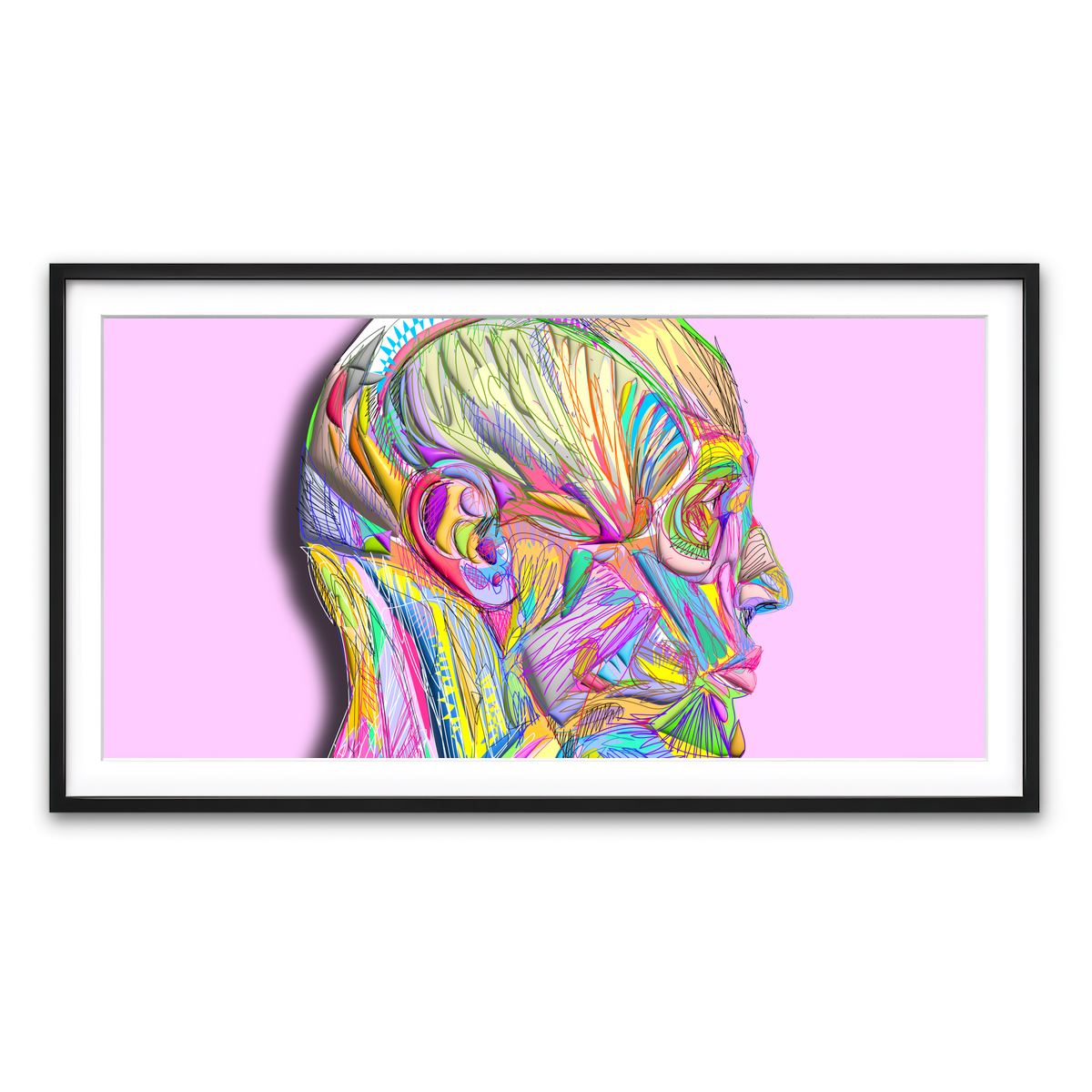 Framed Print 2x1 Black