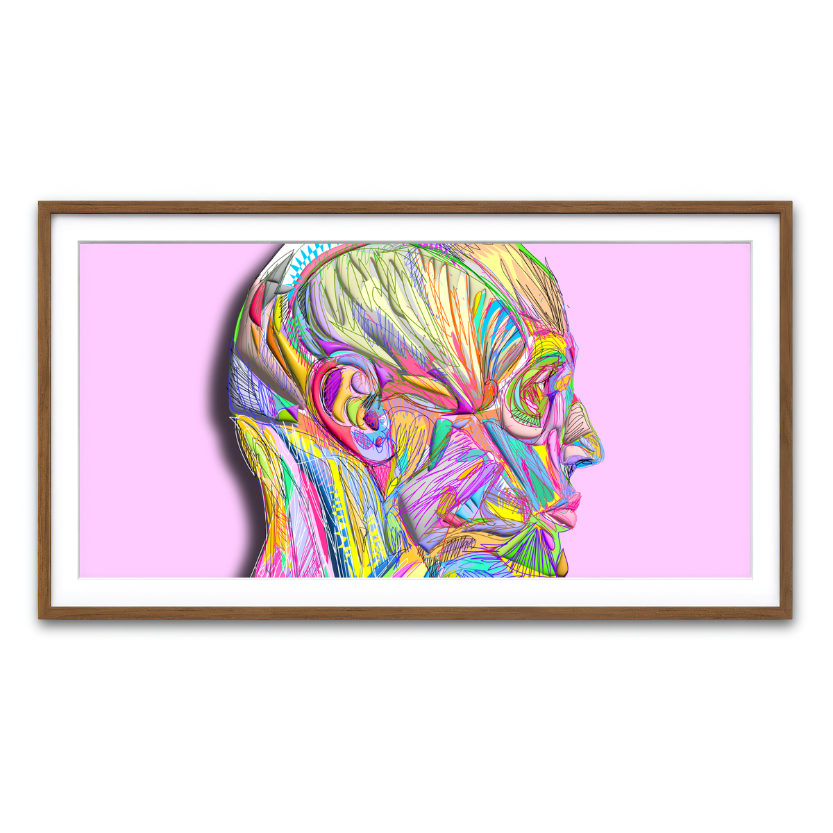 Framed Print 2x1 Walnut