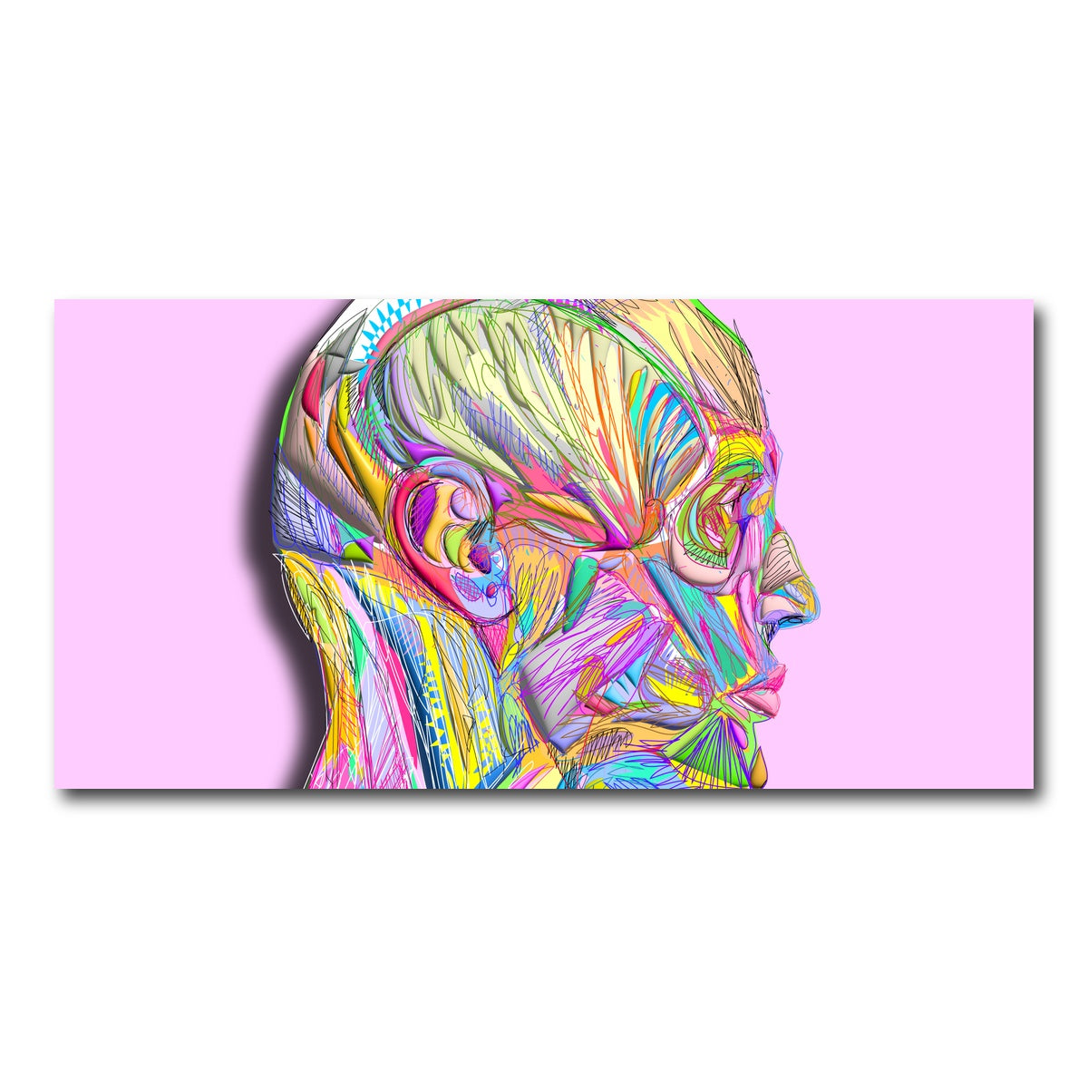 AUTO-MOCKUP WHITE | Profile Face Muscles | 1 Piece | Gallery Wrap Canvas | group=2x1