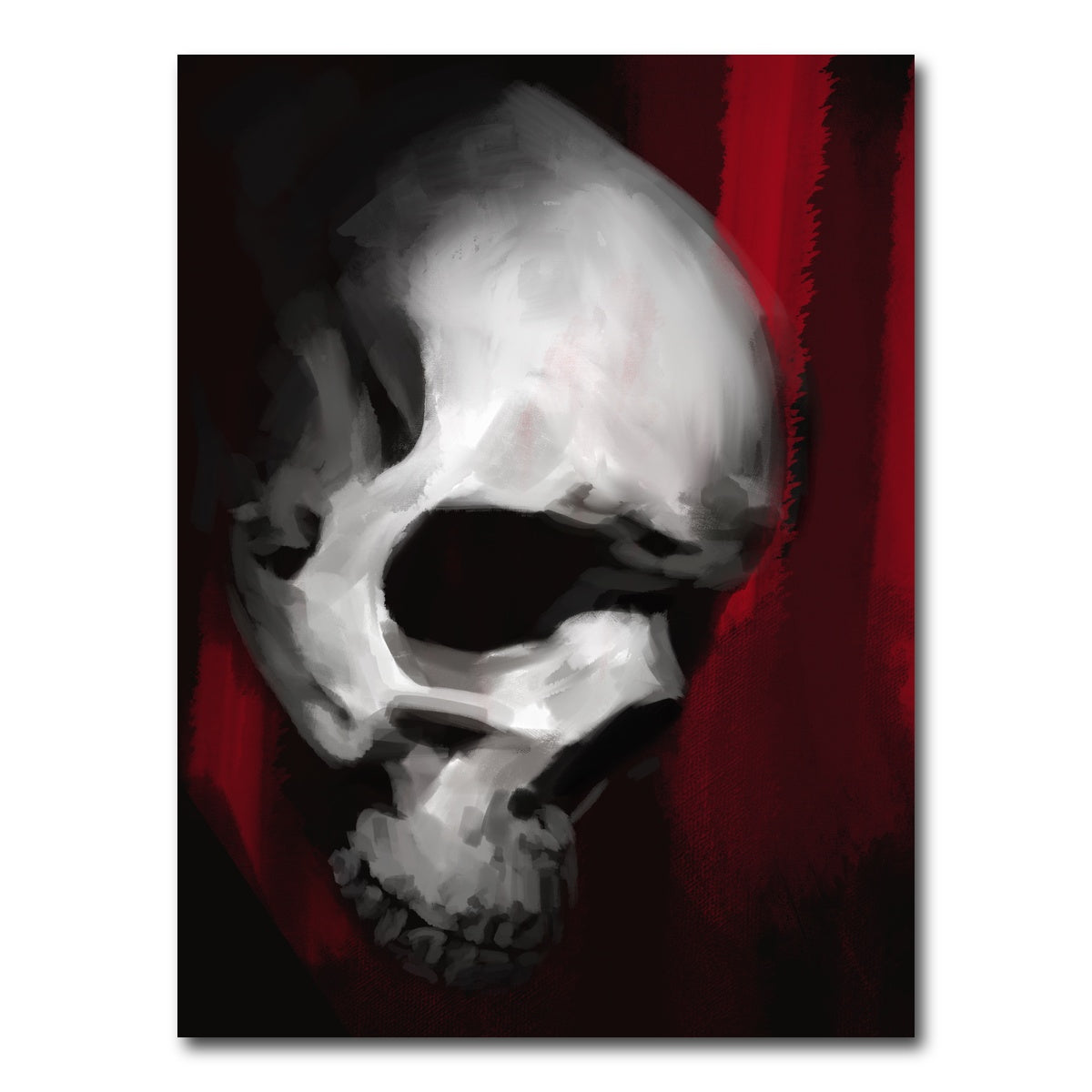 AUTO-MOCKUP WHITE | Profile of Red Skull | 1 Piece | Gallery Wrap Canvas | group=3x4