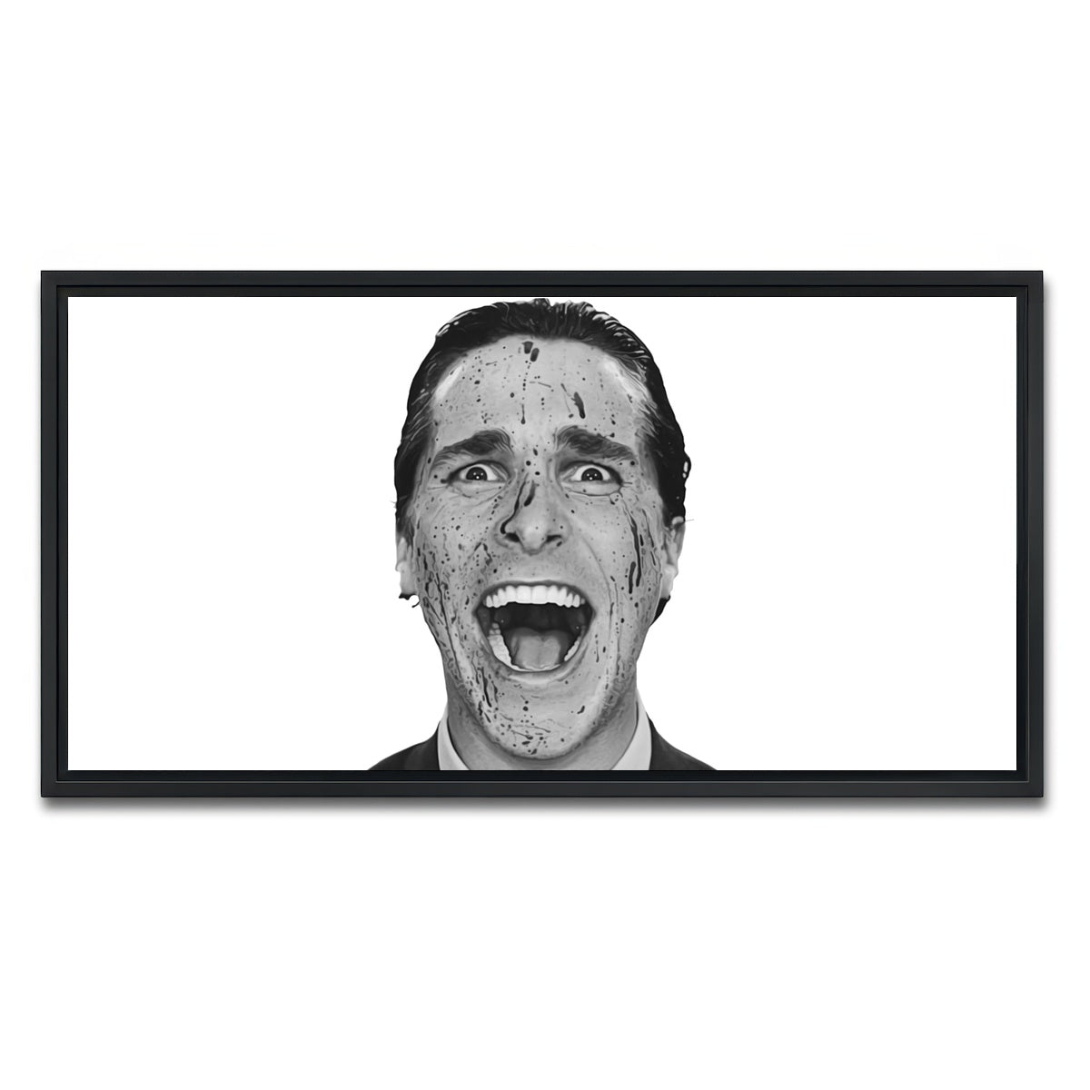 AUTO-MOCKUP WHITE | Psycho Bateman | 1 Piece | Black Framed Canvas | group=2x1