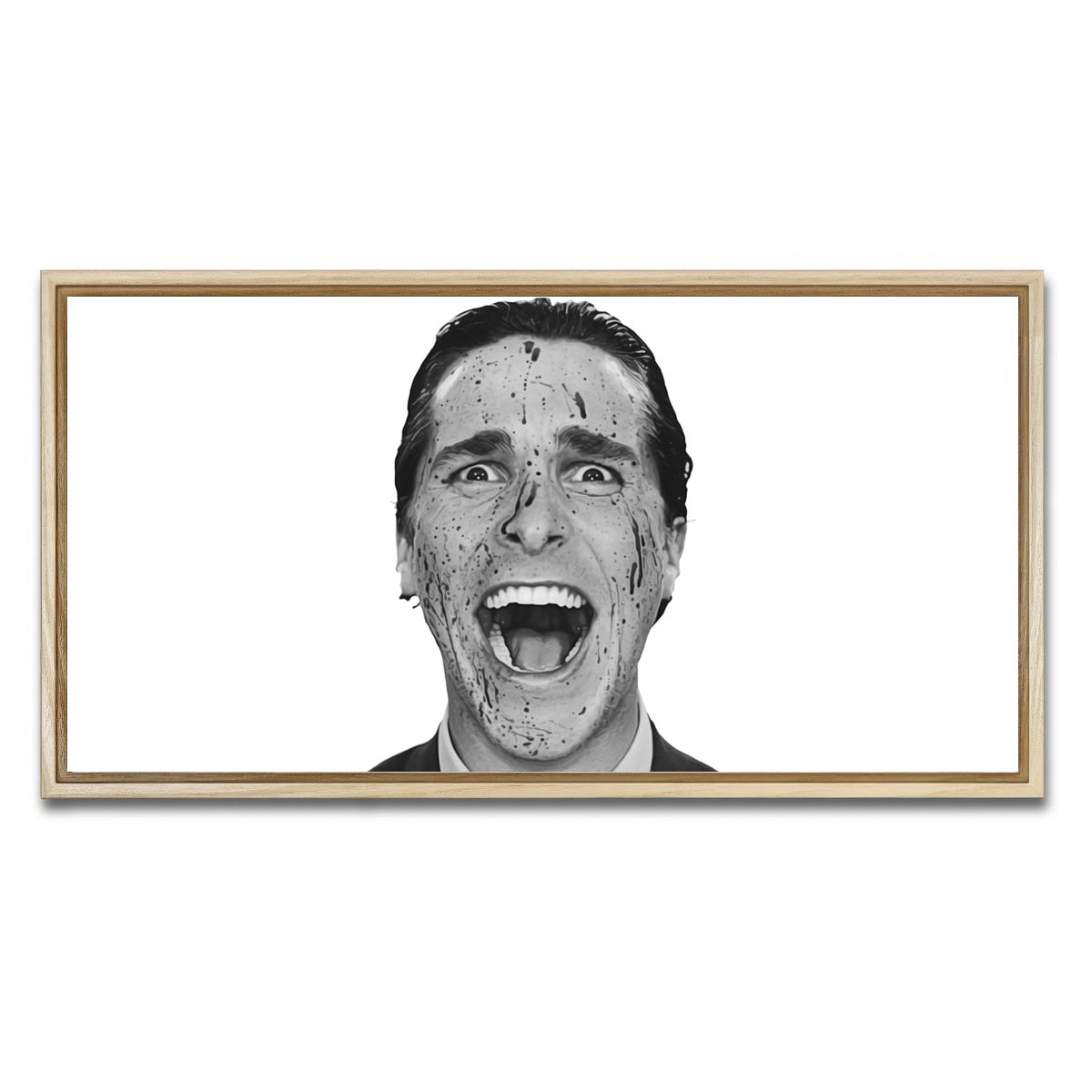 AUTO-MOCKUP WHITE | Psycho Bateman | 1 Piece | Natural Framed Canvas | group=2x1