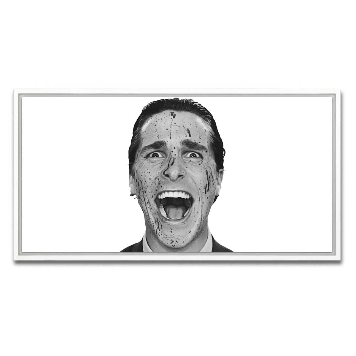 AUTO-MOCKUP WHITE | Psycho Bateman | 1 Piece | White Framed Canvas | group=2x1