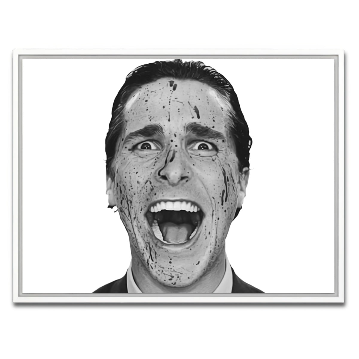 AUTO-MOCKUP WHITE | Psycho Bateman | 1 Piece | White Framed Canvas | group=4x3