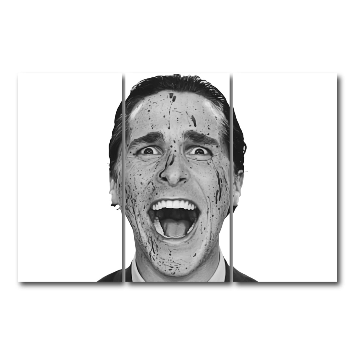 AUTO-MOCKUP WHITE | Psycho Bateman | 3 Piece | Gallery Wrap Canvas | group=12x24