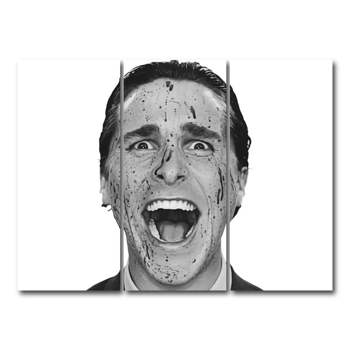 AUTO-MOCKUP WHITE | Psycho Bateman | 3 Piece | Gallery Wrap Canvas | group=8x18