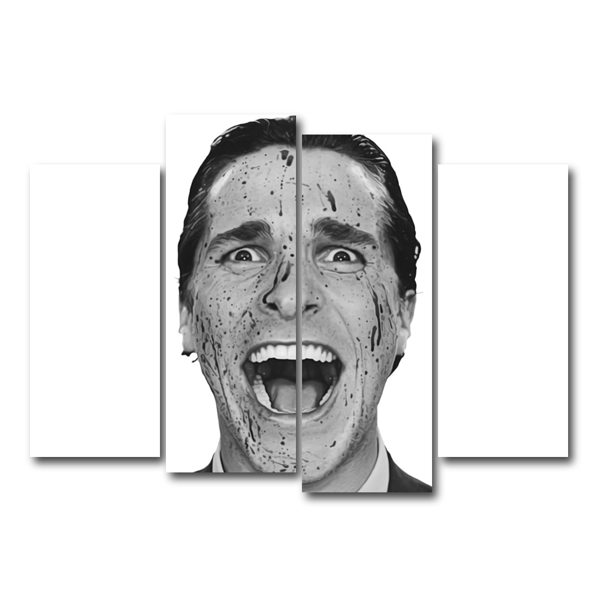 AUTO-MOCKUP WHITE | Psycho Bateman | 4 Piece | Gallery Wrap Canvas | group=4_normal
