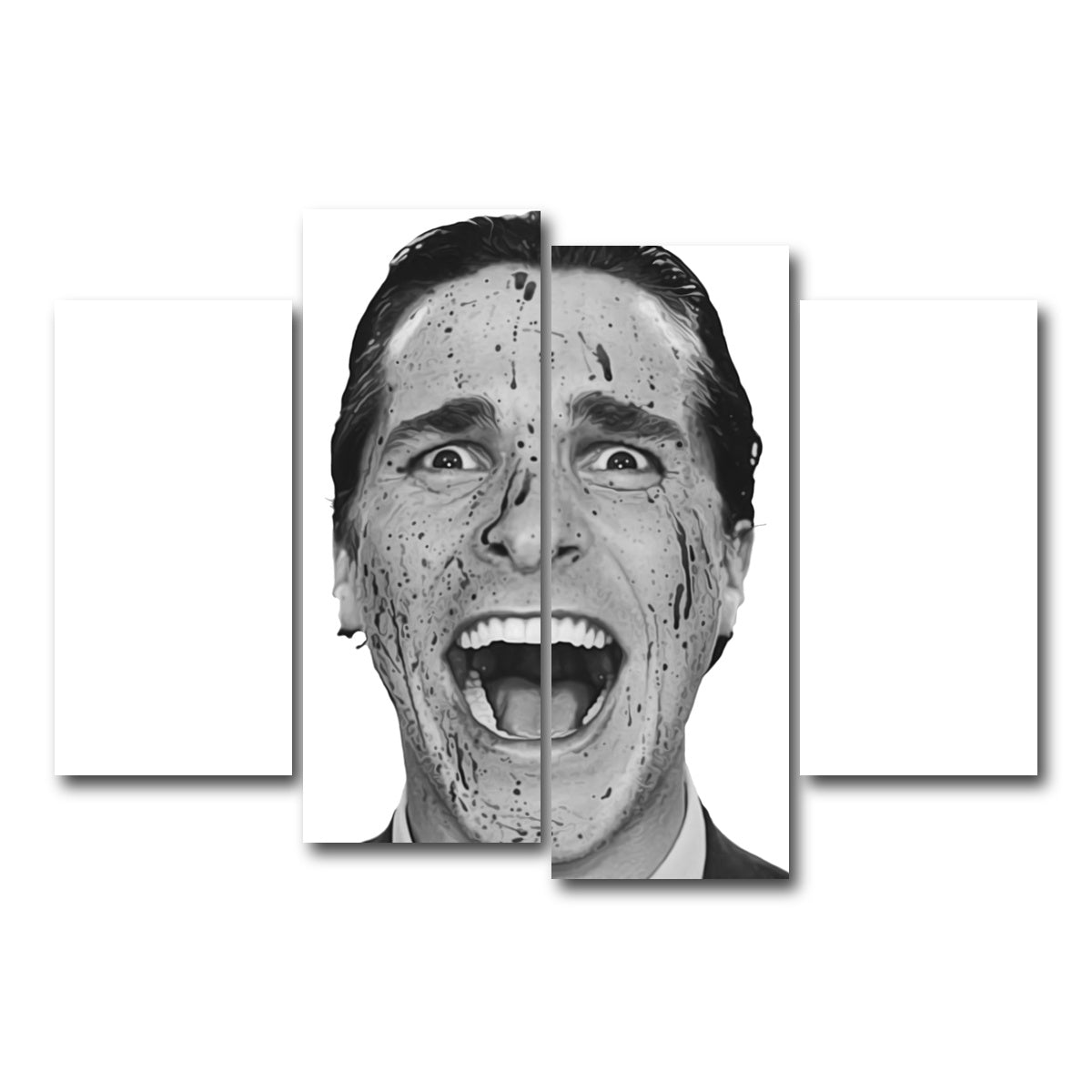 AUTO-MOCKUP WHITE | Psycho Bateman | 4 Piece | Gallery Wrap Canvas | group=4_short