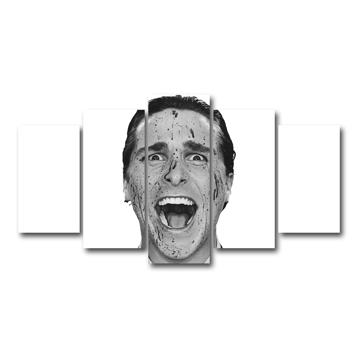AUTO-MOCKUP WHITE | Psycho Bateman | 5 Piece | Gallery Wrap Canvas | group=5_normal