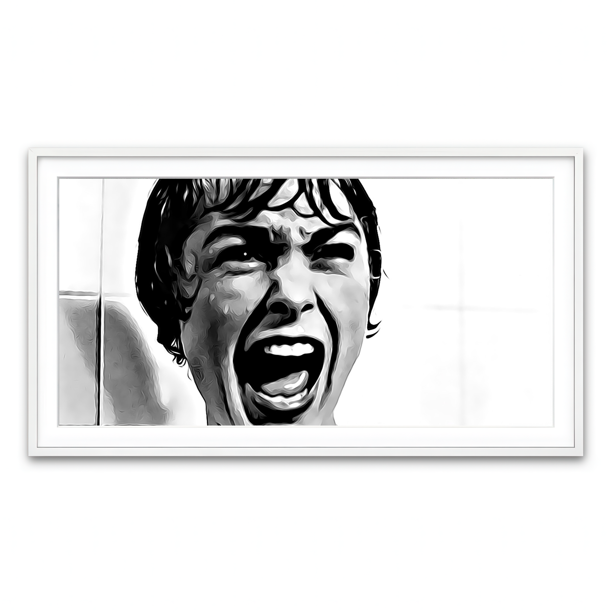 Framed Print 2x1 White