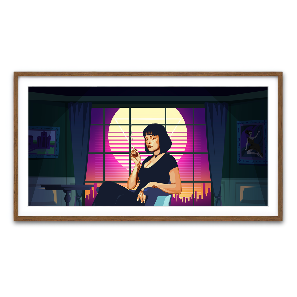 Framed Print 2x1 Walnut