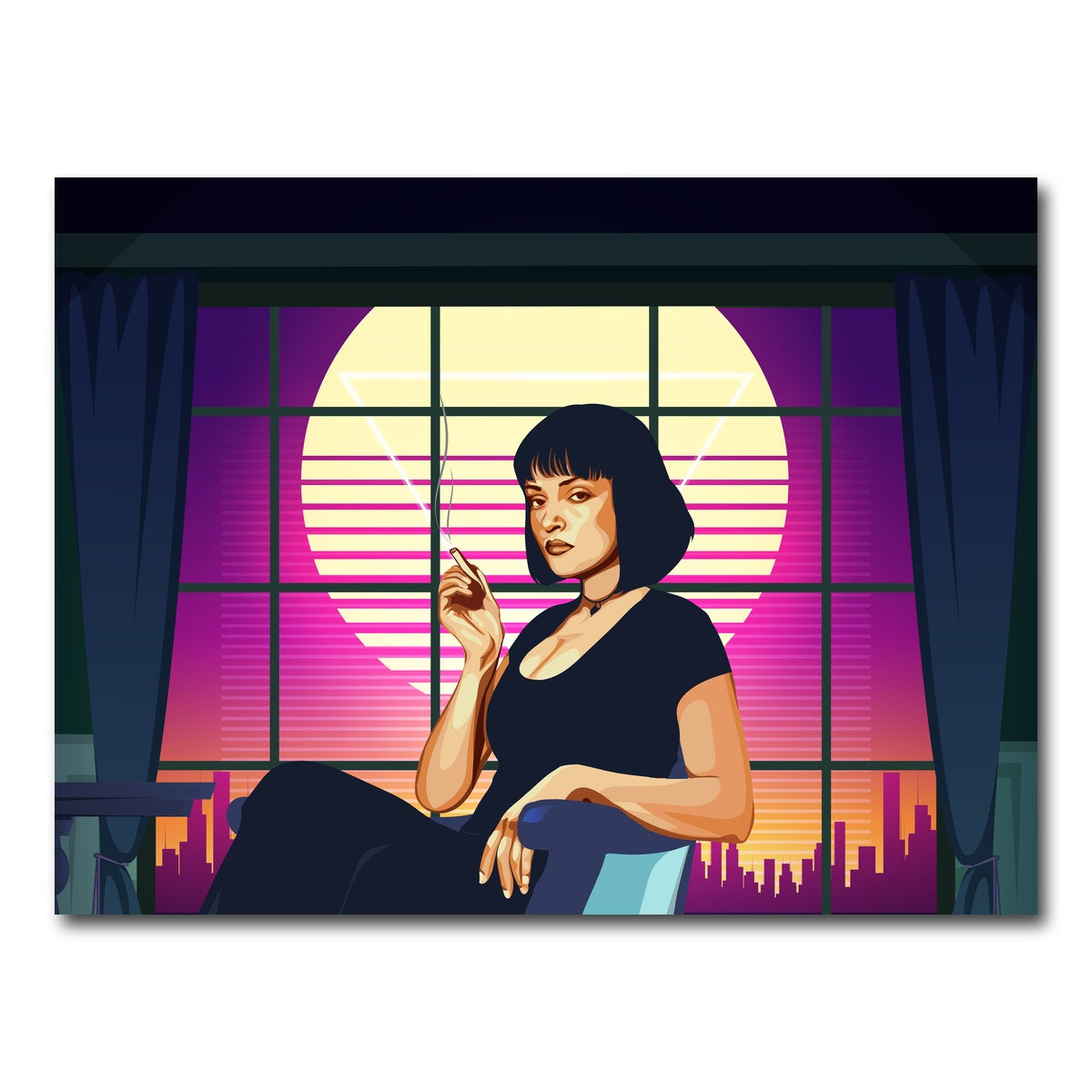 AUTO-MOCKUP WHITE | Pulp Fiction Scene | 1 Piece | Gallery Wrap Canvas | group=4x3