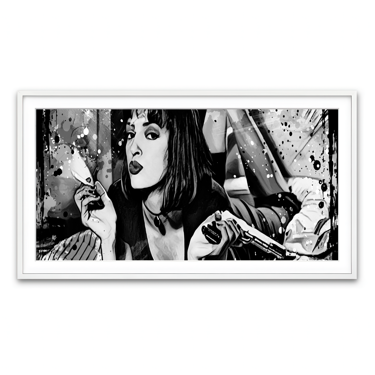 Framed Print 2x1 White