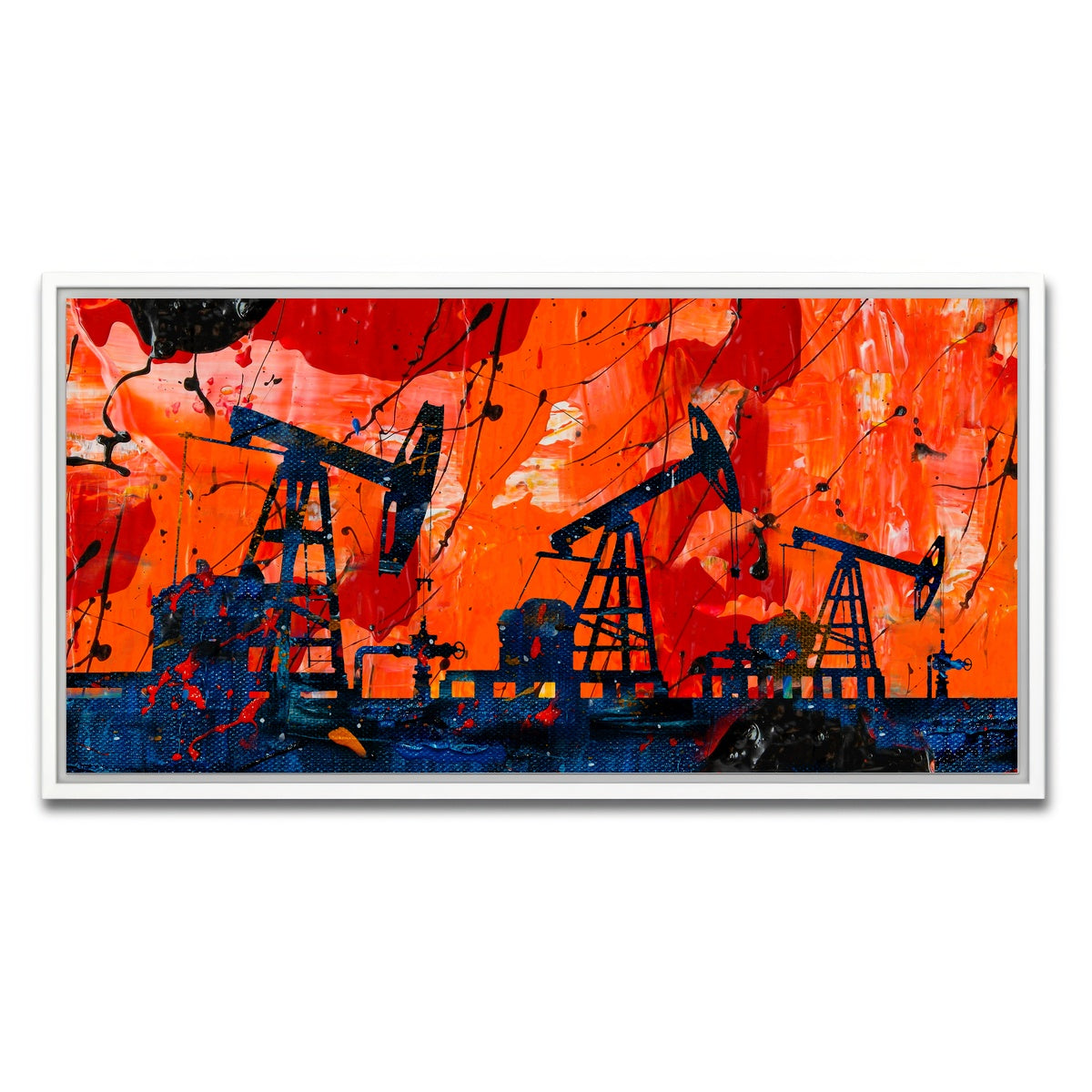 AUTO-MOCKUP WHITE | Pump Jack | 1 Piece | White Framed Canvas | group=2x1