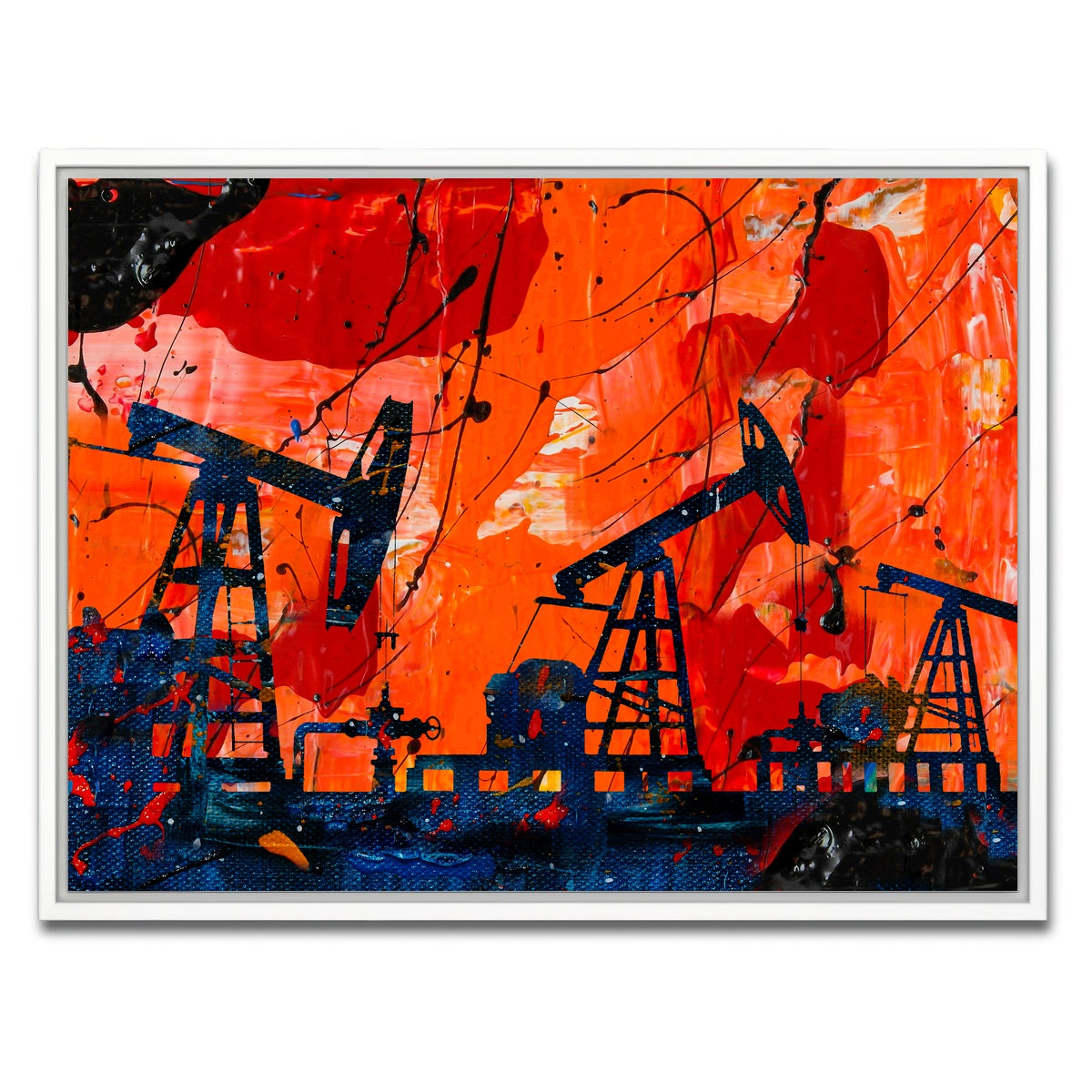 AUTO-MOCKUP WHITE | Pump Jack | 1 Piece | White Framed Canvas | group=4x3