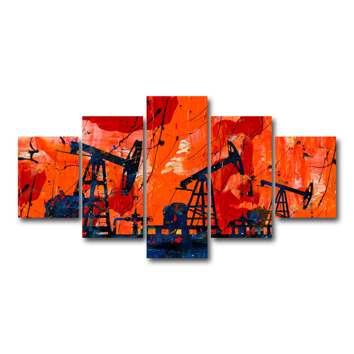 AUTO-MOCKUP WHITE | Pump Jack | 5 Piece | Gallery Wrap Canvas | group=5_short