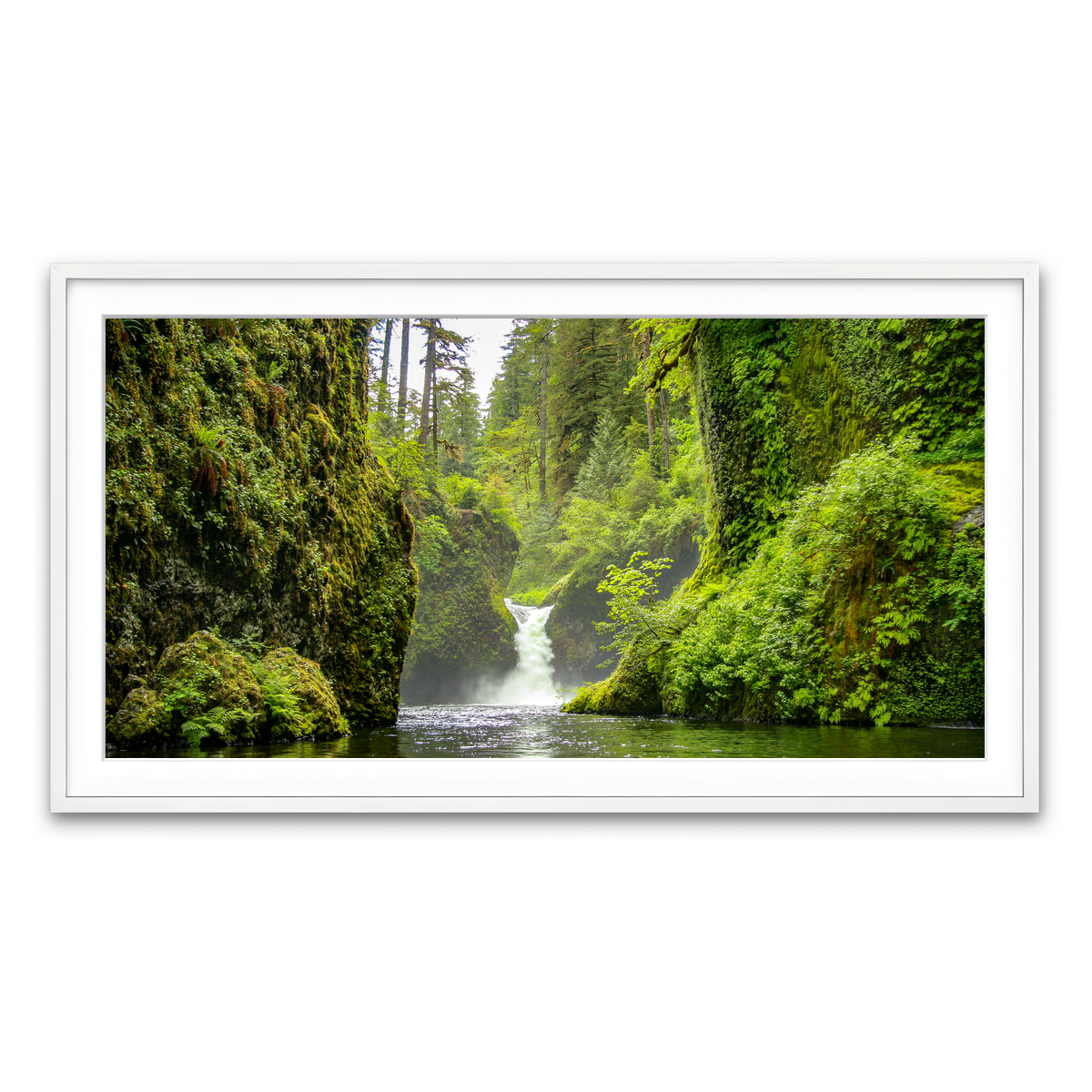 Framed Print 2x1 White