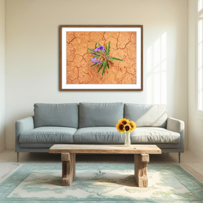 AUTO-MOCKUP ROOM | Purple Desert Wild Flowers Wall Art