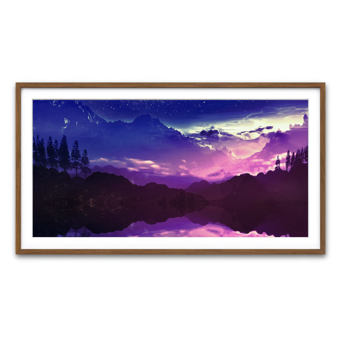 Framed Print 2x1 Walnut