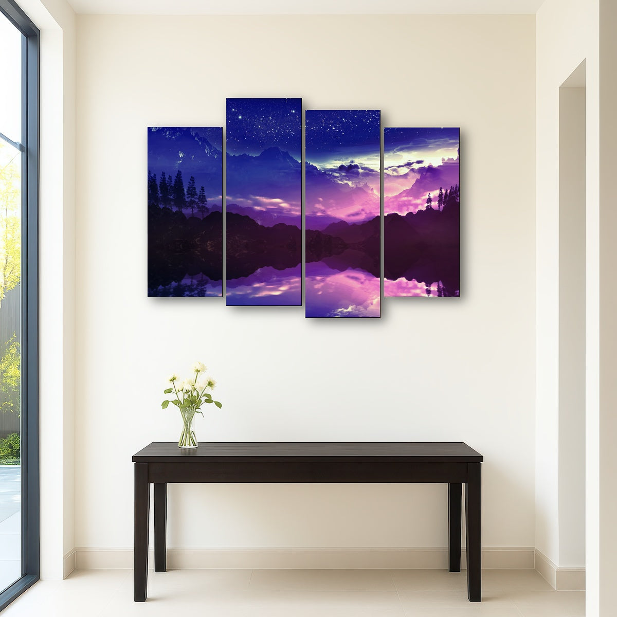 AUTO-MOCKUP ROOM | Purple Landscape Reflection