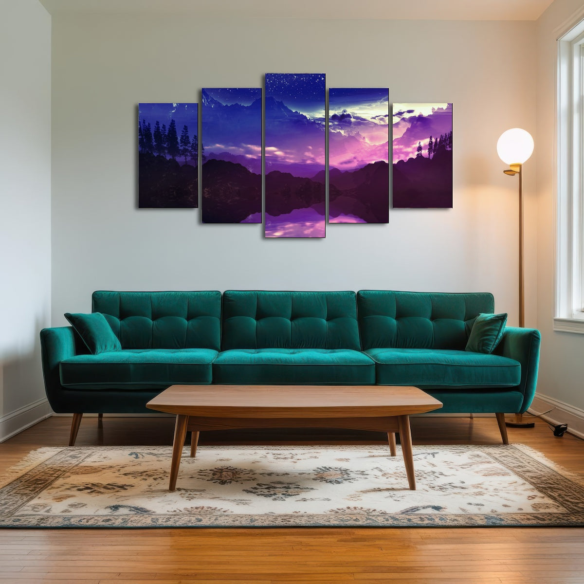 AUTO-MOCKUP ROOM | Purple Landscape Reflection