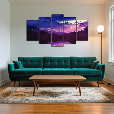 AUTO-MOCKUP ROOM | Purple Landscape Reflection